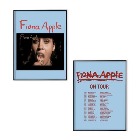 Fiona Apple On Tour Poster Set, Fiona Apple Graphic Album Music Poster Set, sold by ...