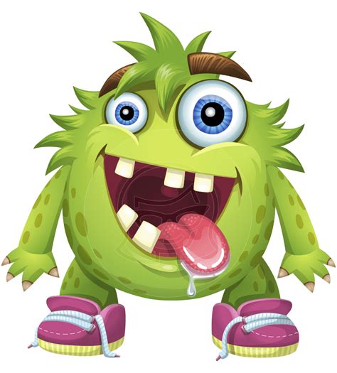 Funny Monster Cartoon Vector Character AKA Hal | GraphicMama | Funny cartoon characters, Funny ...