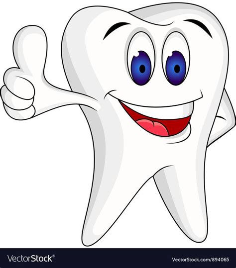 Tooth Character cartoon Royalty Free Vector Image | Tooth cartoon ...