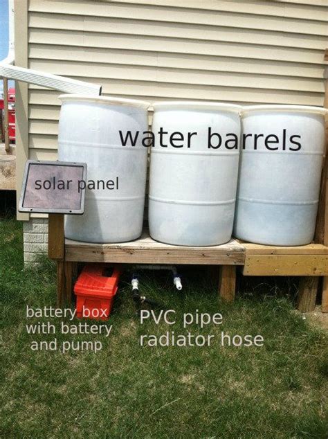 Sisters Playing House | Solar powered water pump, Water barrel, Rain barrel