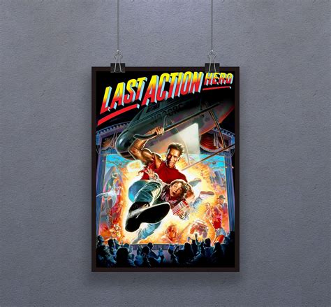 Last Action Hero 1993 Poster American Fantasy Action Comedy Film Wall Decor Arnold ...