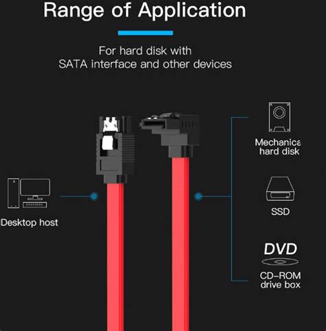 Vention SATA 3.0 Cable, Stable Data Transmission, SATA 3.0 III SATA 3 7 Pin, Right Angle ...