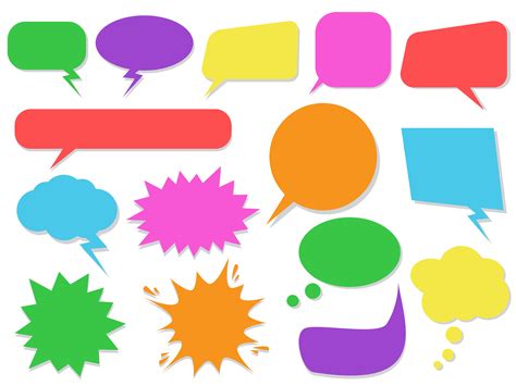 Set of colorful speech bubbles - Vector illustration 566636 Vector Art ...