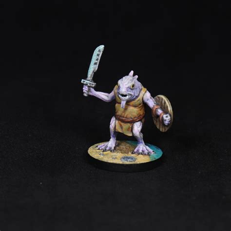 Kuo-toa Fighter DnD Miniature | Dnd miniatures, Kuo toa, Fighter dnd