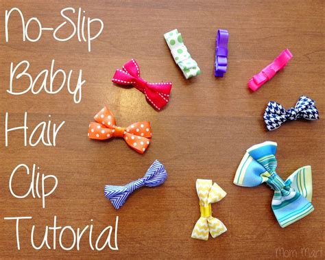 Mom Mart: DIY baby hair clips with a no-slip grip #Tutorial | Baby hair clips, Diy baby bows ...