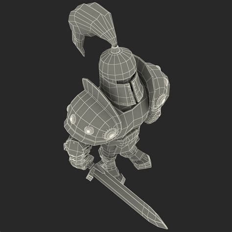 knight character games 3d model