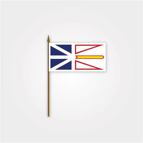 Newfoundland Flag on Stick - 4 x 6