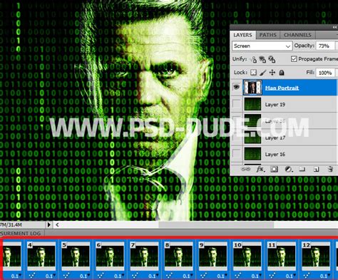 Matrix Effect Animation GIF Photoshop Tutorial