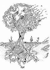 Trees Coloring Books  AdultcoloringbookZ sketch template