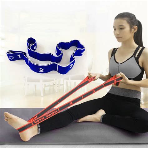 Elastic fitness yoga bands tension resistance band workout pull rope ...