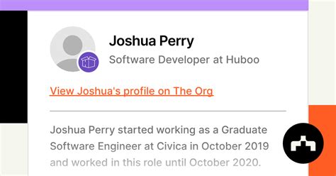 Joshua Perry - Software Developer at Huboo | The Org