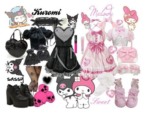 kuromi and my melody aesthetic outfits Pastel Goth Outfits, Pastel Goth Fashion, Edgy Outfits ...