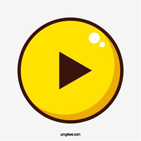 Play Button Clipart PNG Images, Yellow Play Button, Button Clipart, Push Button, Play Button PNG ...