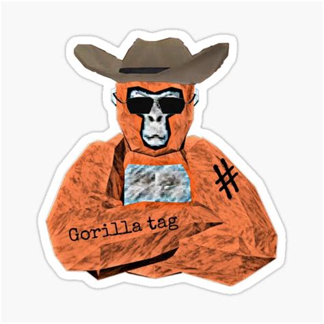 "Gorilla tag cowboy " Sticker for Sale by S4rit4 | Redbubble