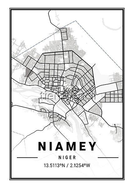 Niamey Map Print, Niamey Map Poster, Niamey Map Wall Art, Niamey City ...