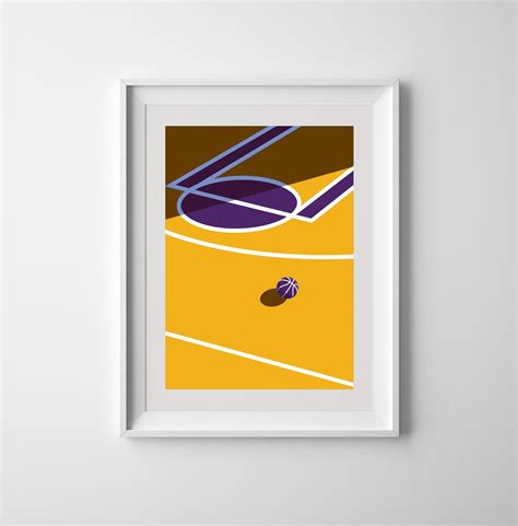 Los Angeles Lakers Basketball Court Printable Downloadable Wall Art Print Poster - Etsy