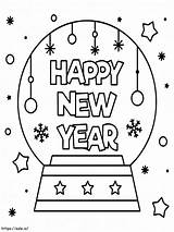 Happy New Year Coloring 11 coloring page sketch template