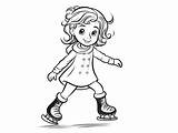 Speed Skating Coloring Sheet  Page sketch template