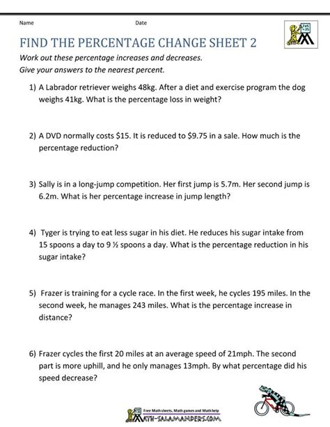 Free Printable Math Worksheets On Percentages in 2020 | Free printable math worksheets ...