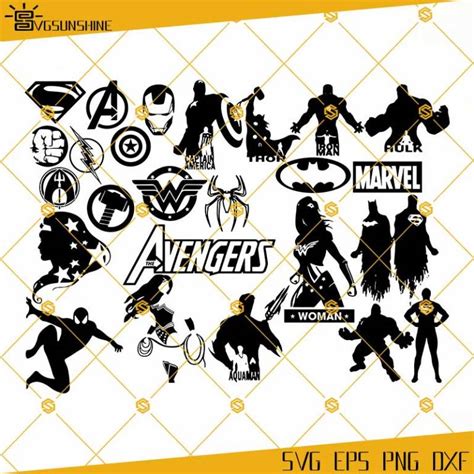 Superheroes SVG Bundle, Superhero SVG, Superhero Logo SVG, Superhero ...