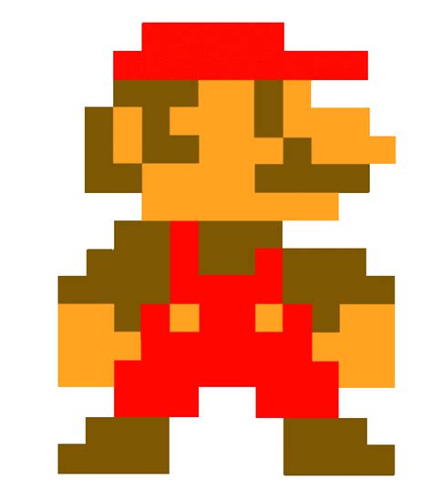 Pixelated Mario Characters