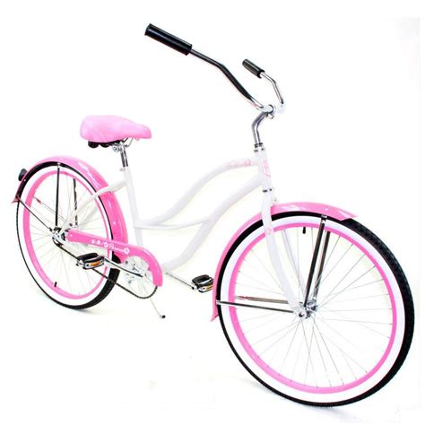 Ladies Beach Cruiser Paraiso Pink-White | Beach cruiser, Beach cruiser ...