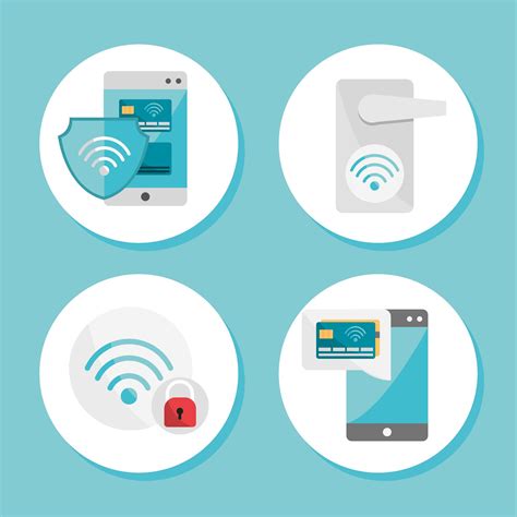 nfc technology icons 3717691 Vector Art at Vecteezy