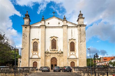 View At The Facade Cathedral Of Leiria - Portugal Editorial Stock Image ...