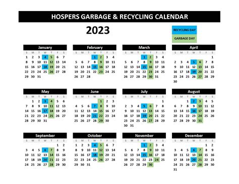 Modern Disposal Calendar 2024 - Clea Arluene