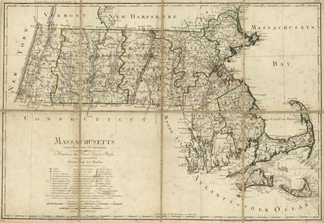 Massachusetts Historical Vintage State Map | Massachusetts art, Print decals, Art prints for home