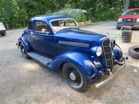 Antique 1935 PLYMOUTH PJ COUPE BLUE 2 DOOR 51k Miles Restored ...