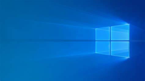 Windows 10 Wallpaper 4K, Windows logo, Glossy, Blue background, Technology, #2733