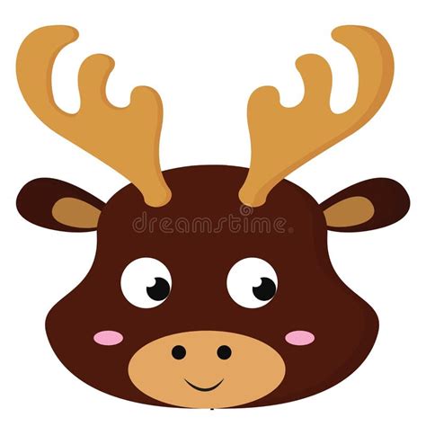 Clipart of the Face of a Cute Baby Deer Vector or Color Illustration Stock Vector - Illustration ...