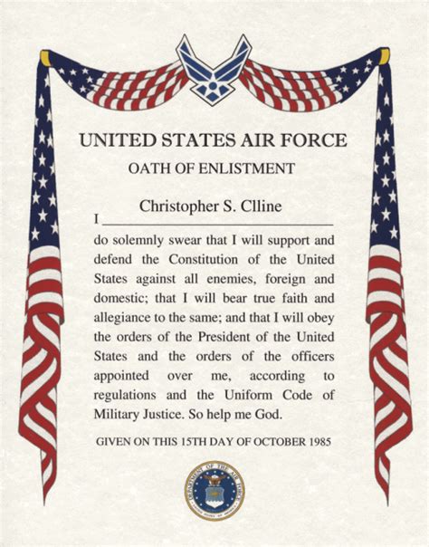 Air Force oath of enlistment