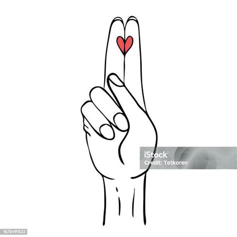 Finger Love Symbol Doodle Hand Drawn Icon Stock Illustration - Download Image Now - Cheerful ...