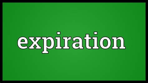 Expiration Meaning - YouTube