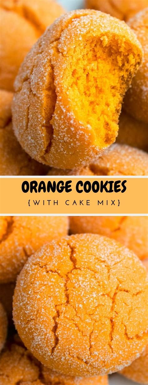 ORANGE COOKIES {WITH CAKE MIX} - Cake