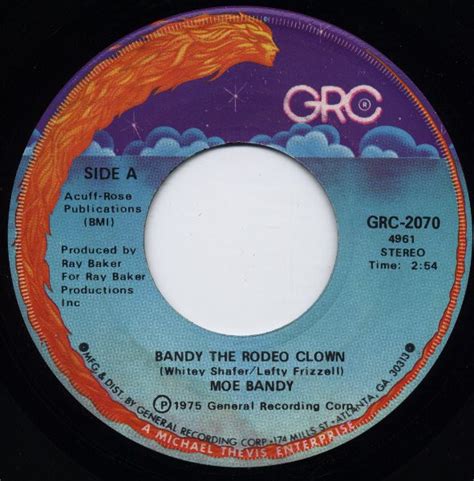 Moe Bandy - Bandy The Rodeo Clown | Releases | Discogs