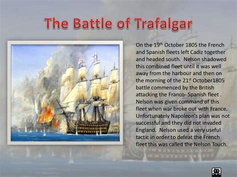 The life of admiral lord nelson and the battle of trafalgar