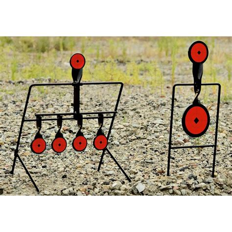 Sporting Goods Resetting Spinner Target Air Rifle Screwed-type Steel Plinking Shooting Practice ...