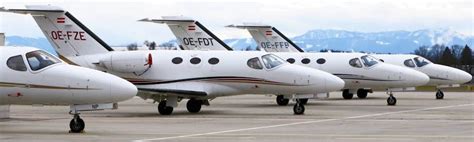 Light Jet private jets ranked by range, full and with four passengers