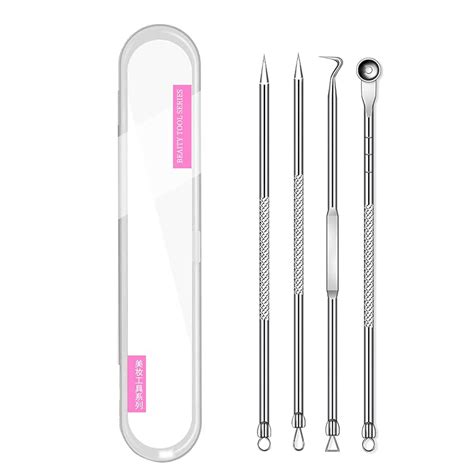 Lamilee Remove Acne Tool Kit Acne Comedone Zit Blackhead Extractor Tool for Nose Face Remover ...