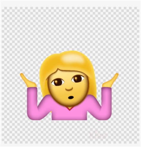 Idk Emoji Clipart Emoji Emoticon Shrug - Don T Know Girl Emoji - Free ...