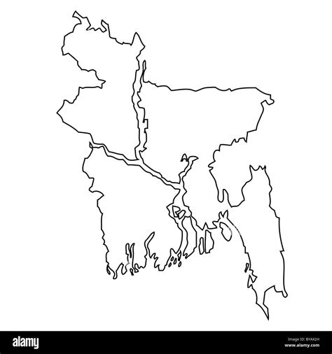 Bangladesh map outline hi-res stock photography and images - Alamy