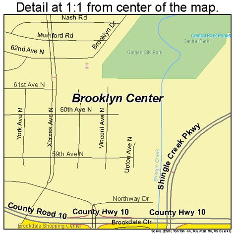 Brooklyn Center Minnesota Street Map 2707948