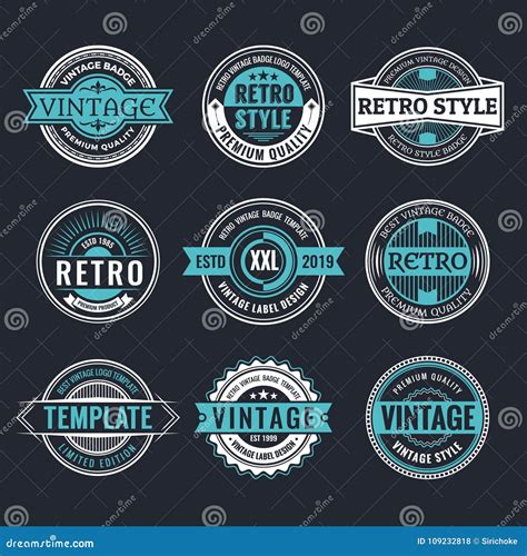 Vintage Badge Logo Template, Simple Floral Logo Idea, Good For Icon ...