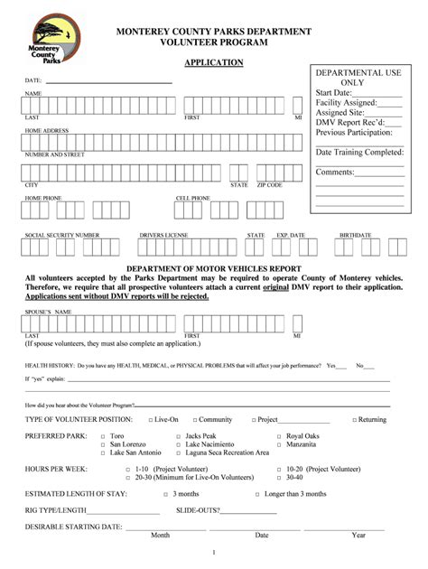 Fillable Online co monterey ca MONTEREY COUNTY PARKS DEPARTMENT Fax Email Print - pdfFiller