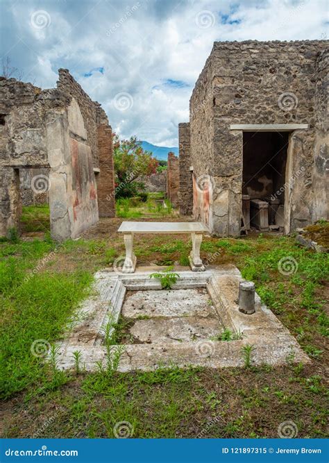 Roman Villa in Pompeii, Italy. World Heritage List. Stock Image - Image of antique, culture ...