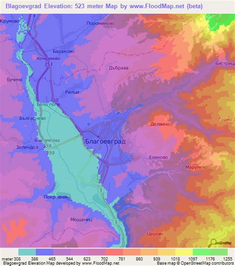 Elevation of Blagoevgrad,Bulgaria Elevation Map, Topography, Contour