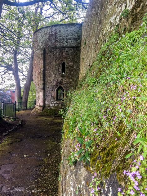 Rougemont Castle or Exeter Castle wall UK, United Kingdom